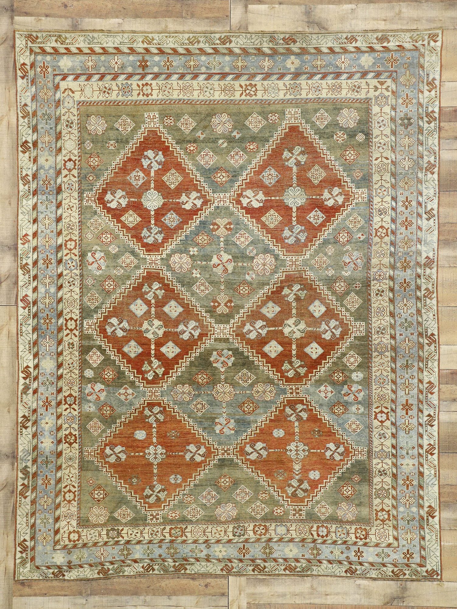 7 x 9 Antique Persian Shiraz Rug 52618