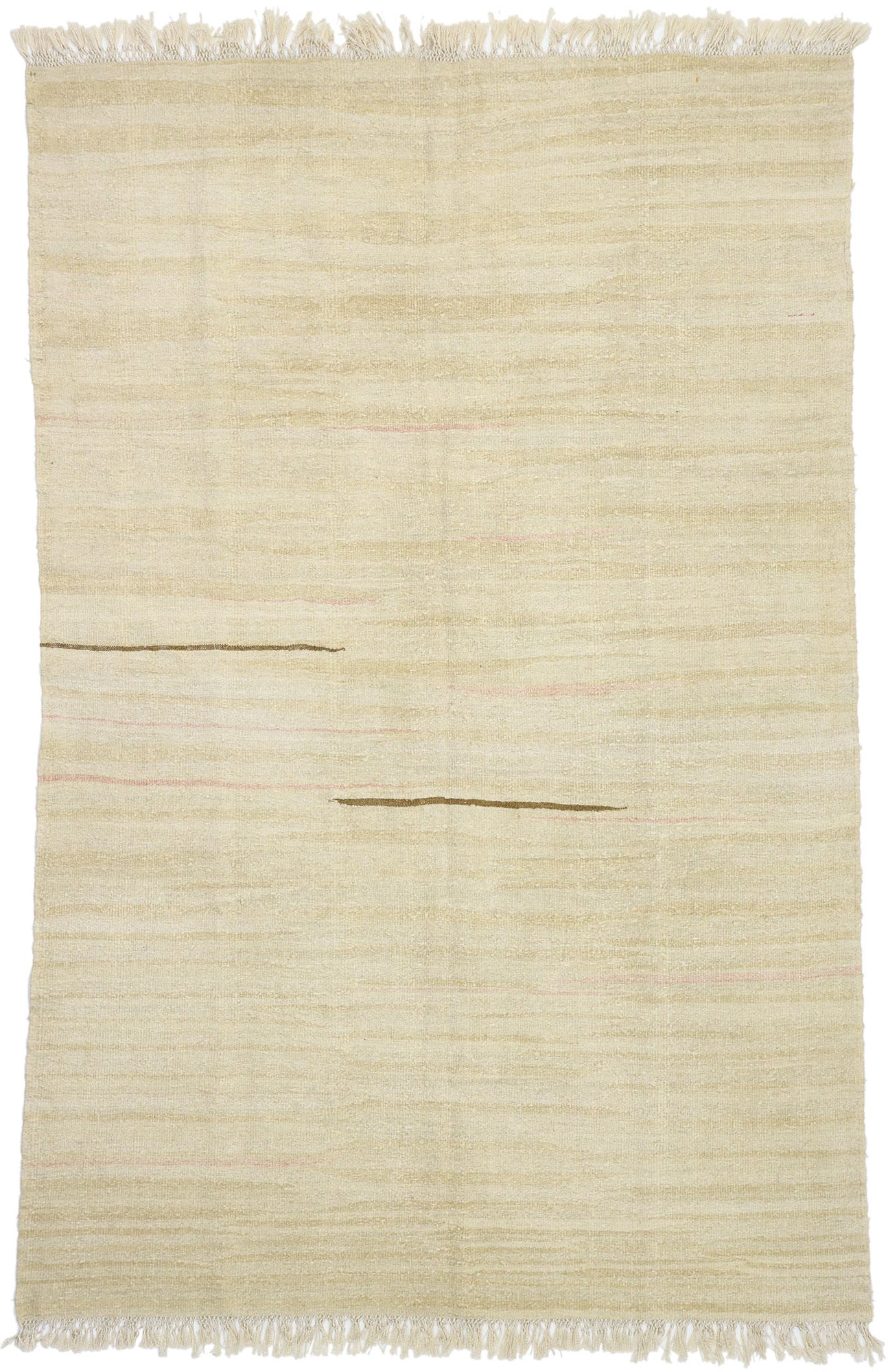 6 x 10 Vintage Neutral Turkish Kilim Rug 52623
