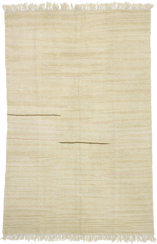 6 x 10 Vintage Neutral Turkish Kilim Rug 52623