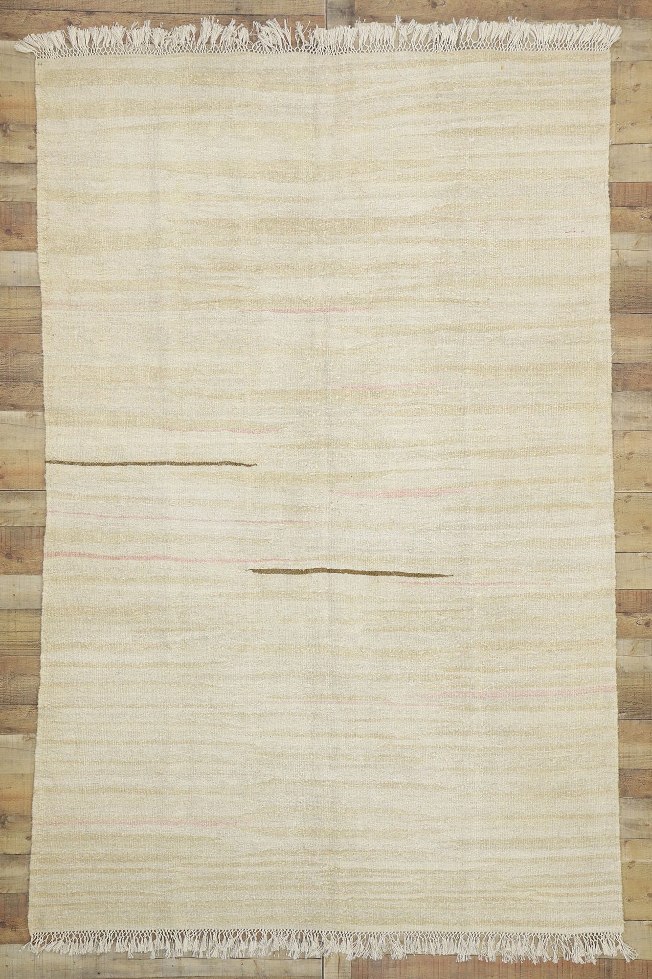 6 x 10 Vintage Neutral Turkish Kilim Rug 52623