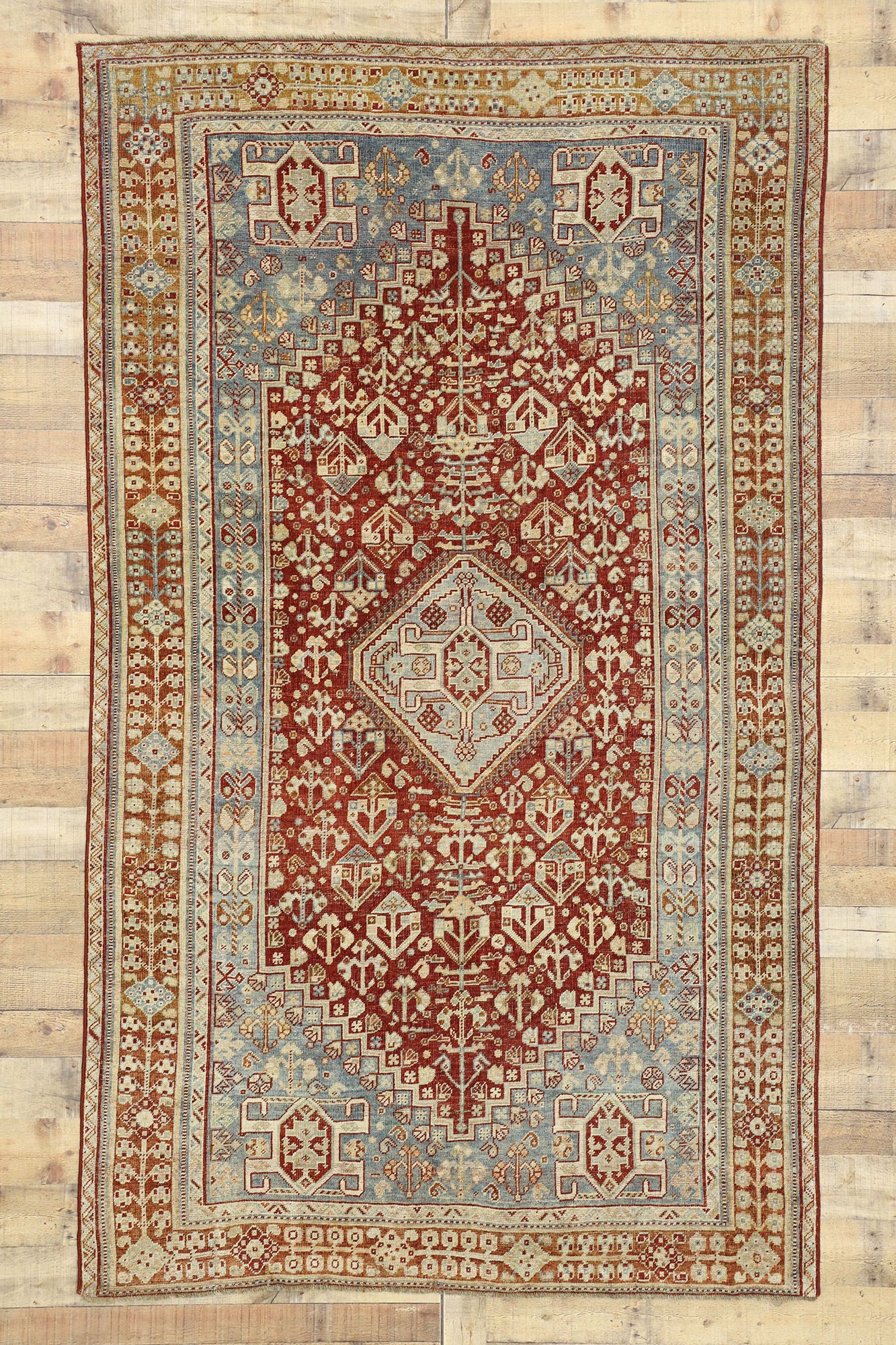 5 x 9 Antique Persian Shiraz Rug 52626