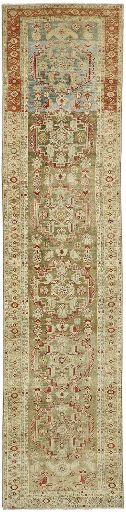 3 x 13 Antique Persian Malayer Runner 52627