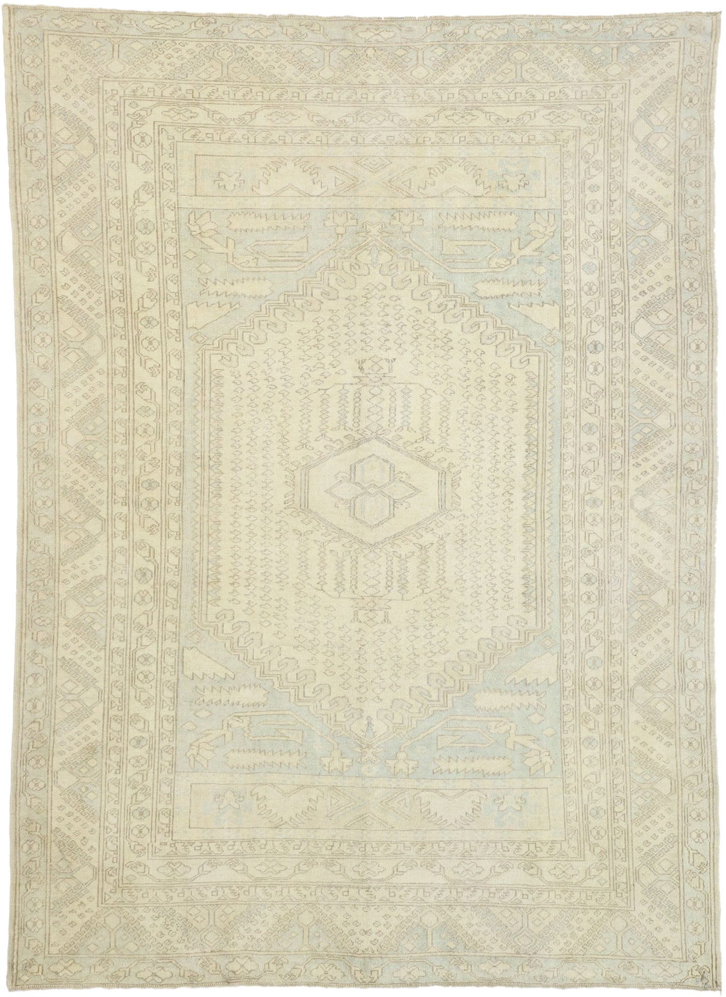 7 x 9 Vintage Oushak Rug 52630