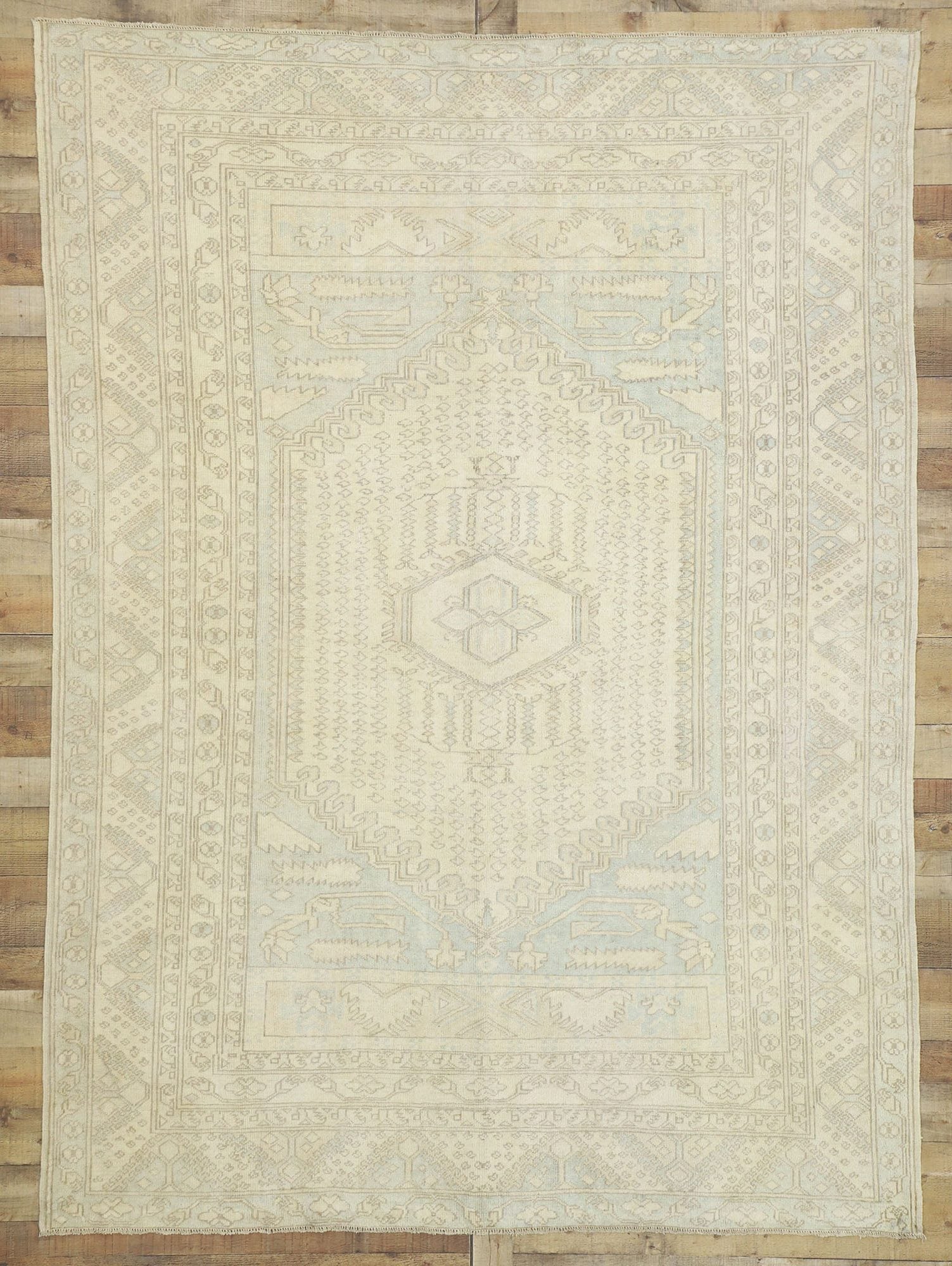 7 x 9 Vintage Oushak Rug 52630
