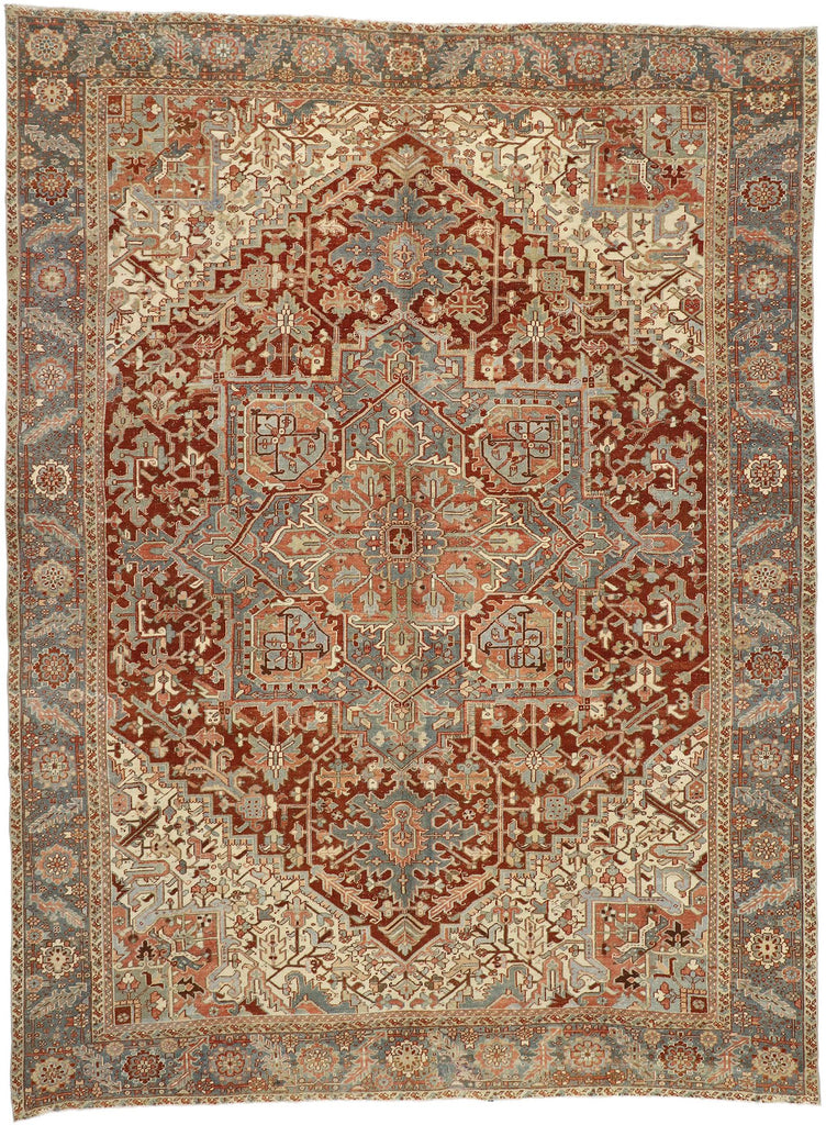 10 x 13 Antique Persian Heriz Rug 52635