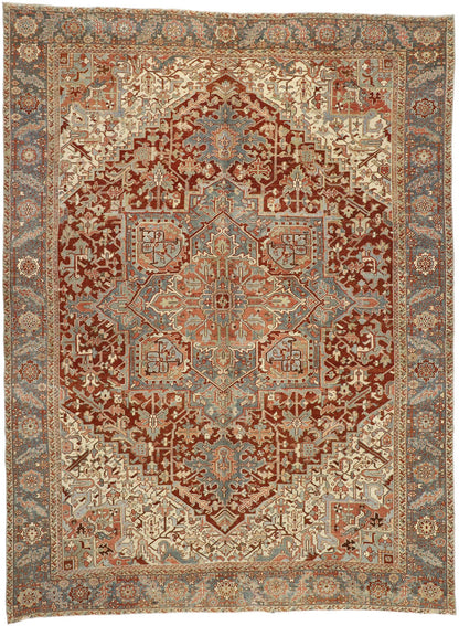 10 x 13 Antique Persian Heriz Rug 52635