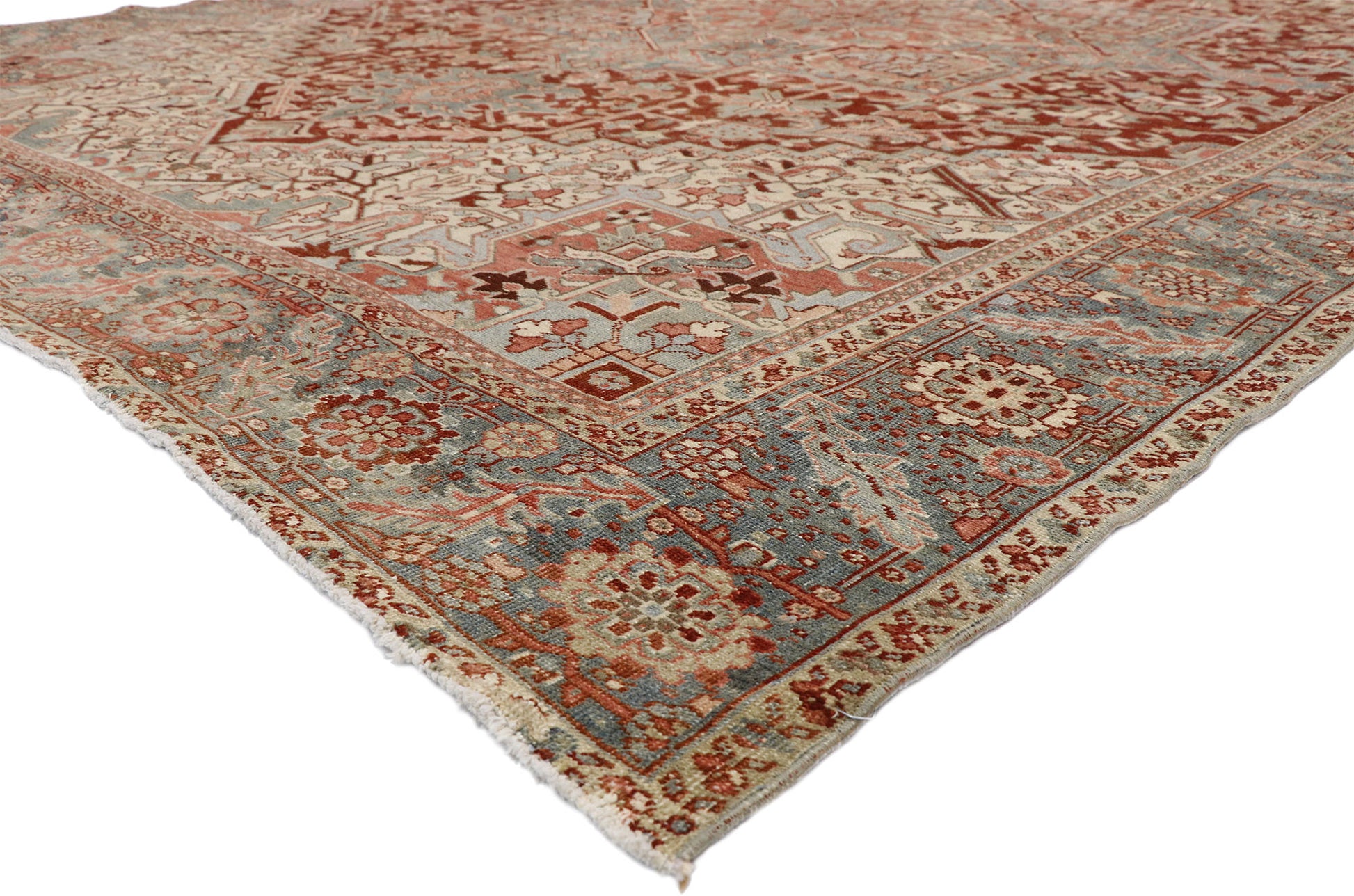 10 x 13 Antique Persian Heriz Rug 52635