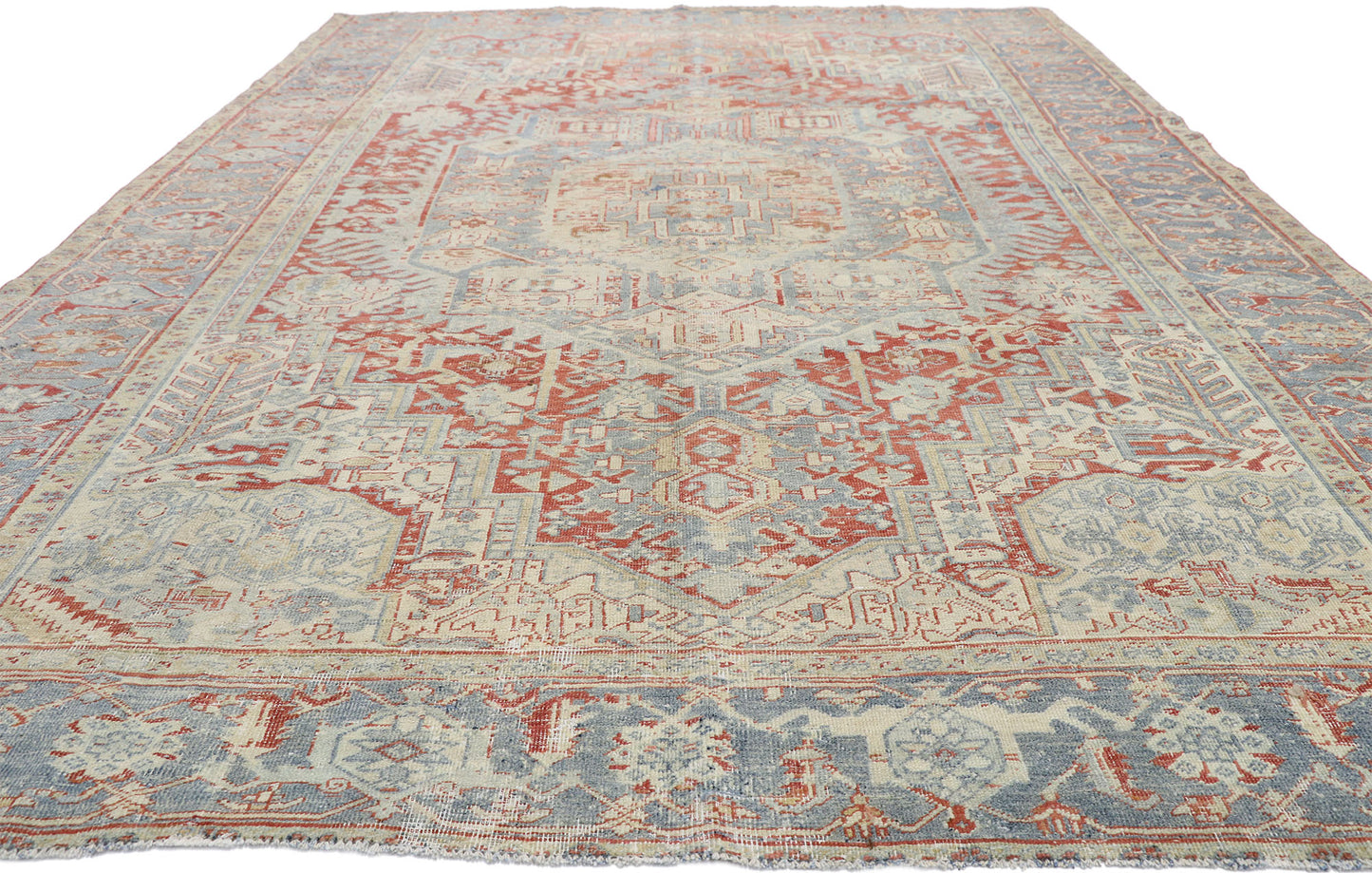 8 x 12 Antique Persian Heriz Rug 52636