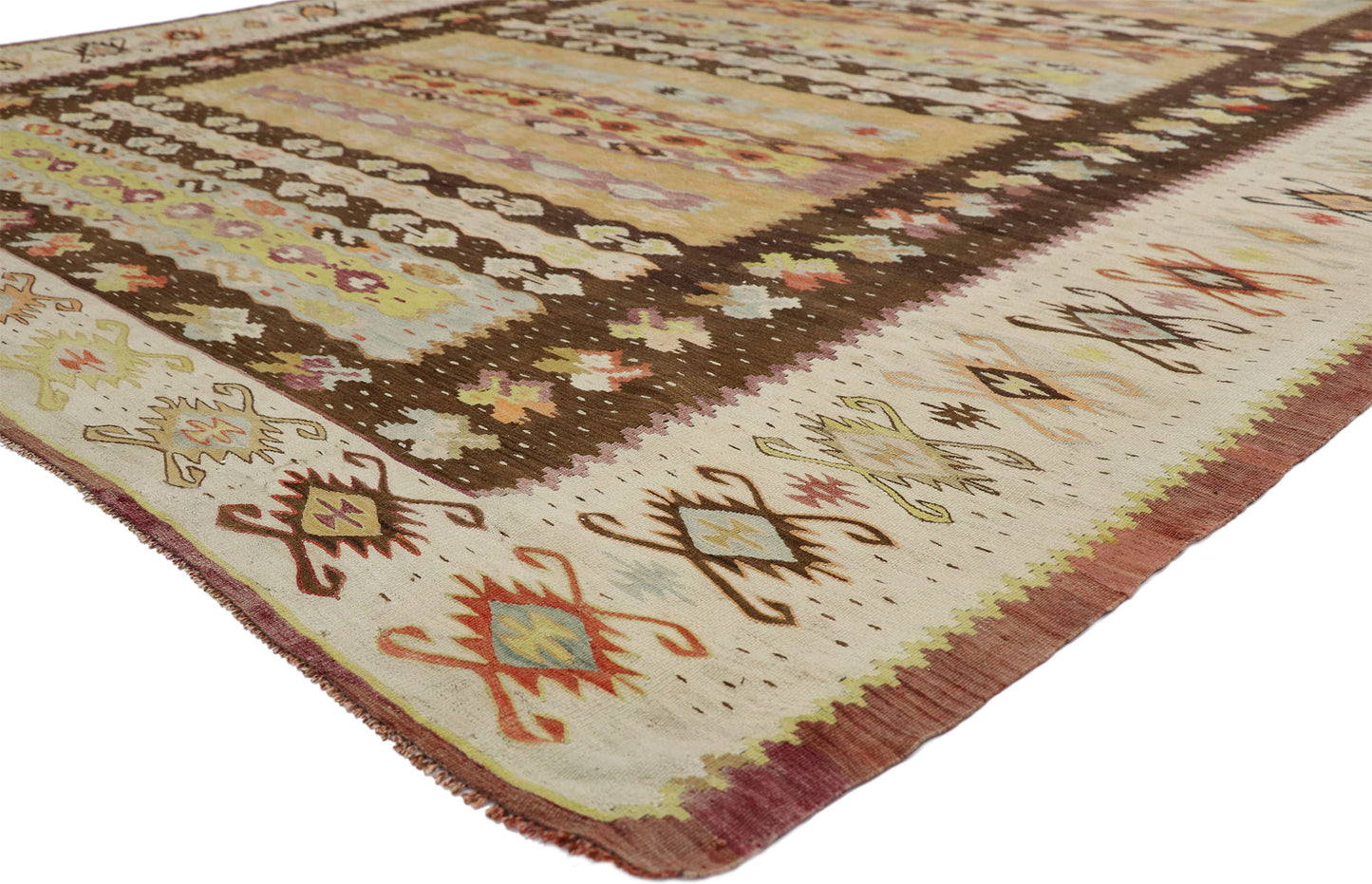 8 x 9 Vintage Turkish Kilim Rug 52638