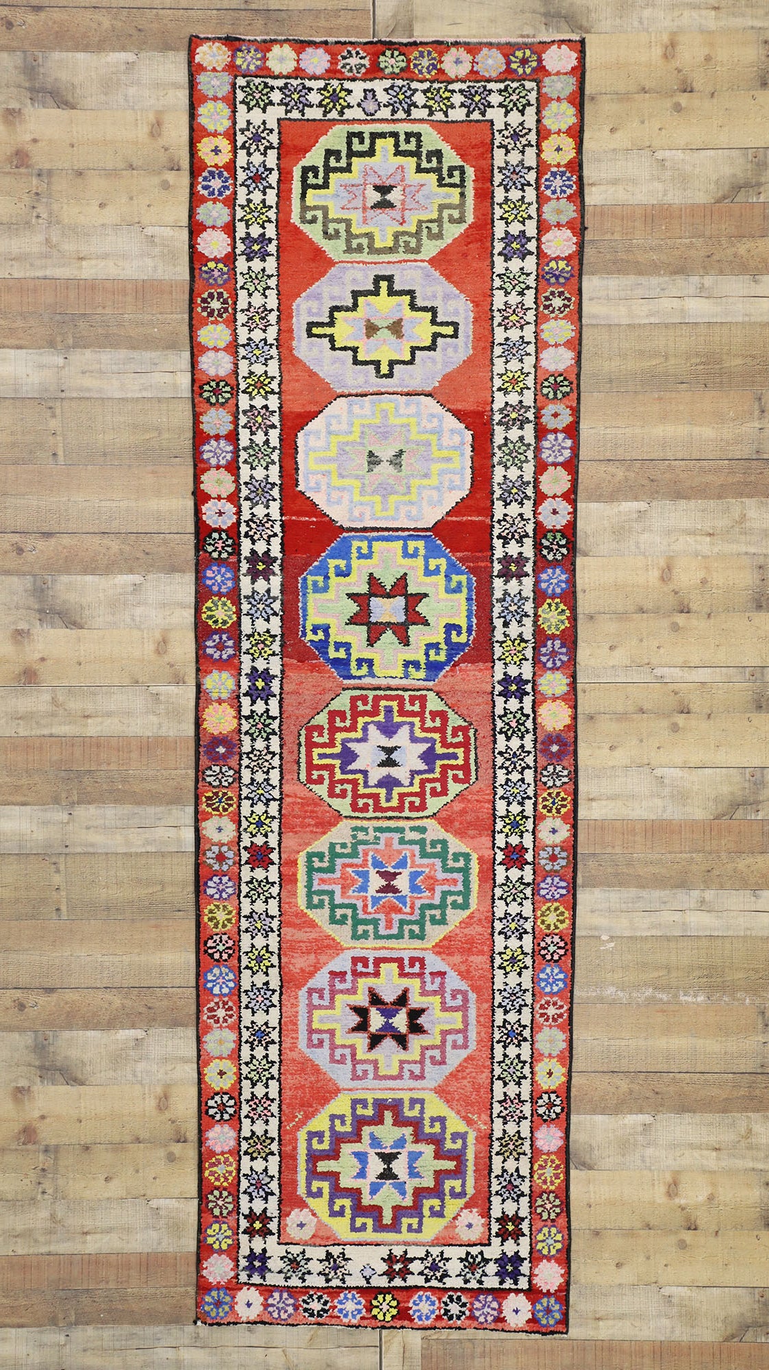 3 x 10 Vintage Turkish Oushak Rug 52639