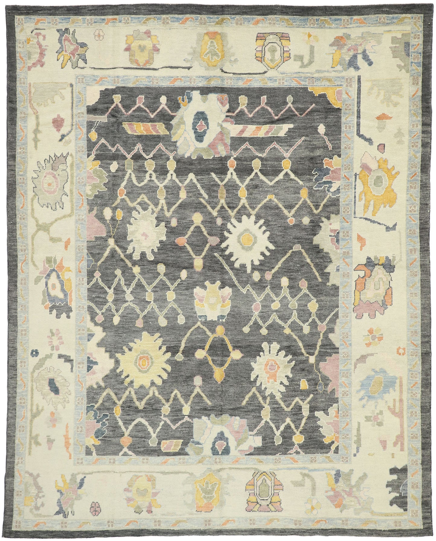 9 x 11 Contemporary Turkish Oushak Rug 52642
