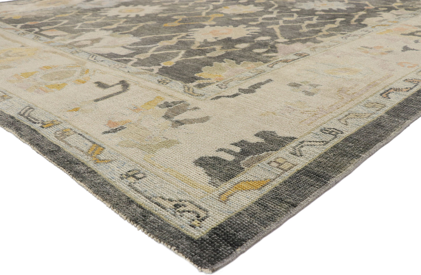 9 x 12 Earth-Tone Turkish Oushak Rug 52643