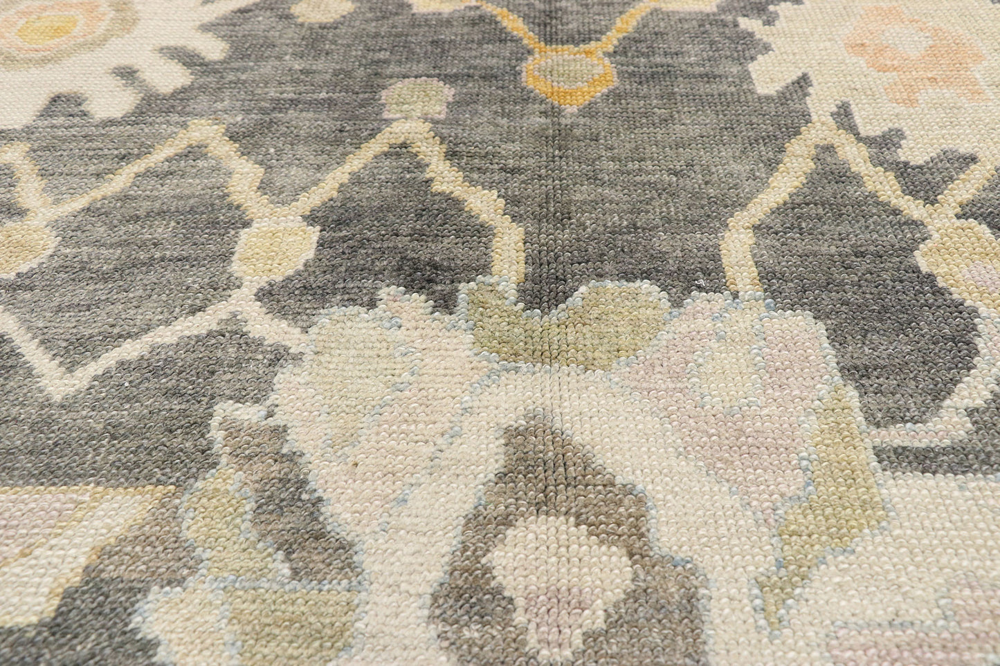 9 x 12 Earth-Tone Turkish Oushak Rug 52643