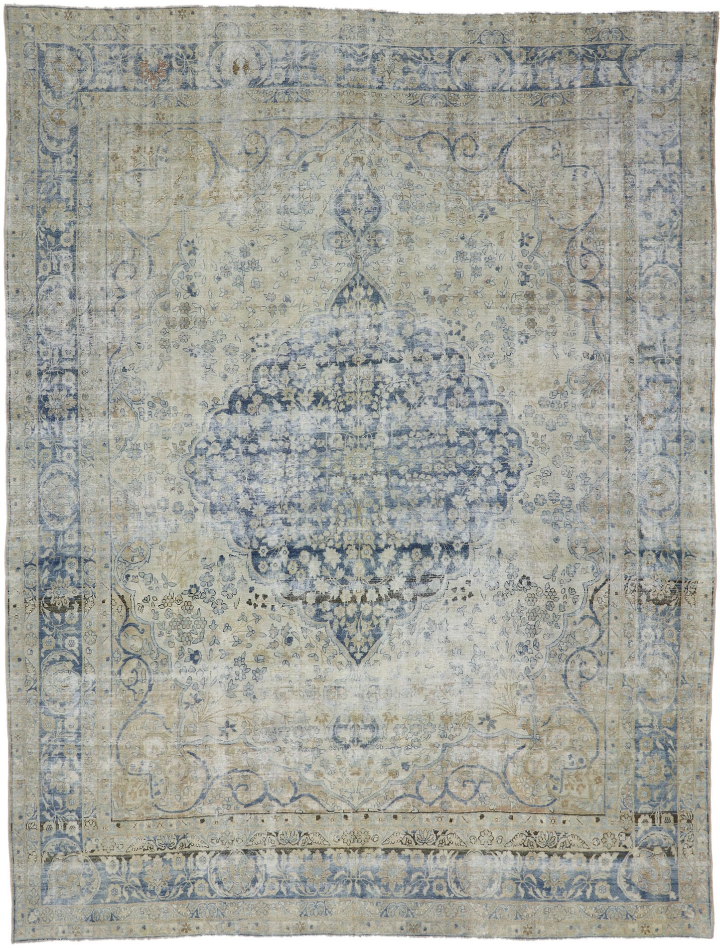 9 x 11 Antique Persian Kerman Rug 53654