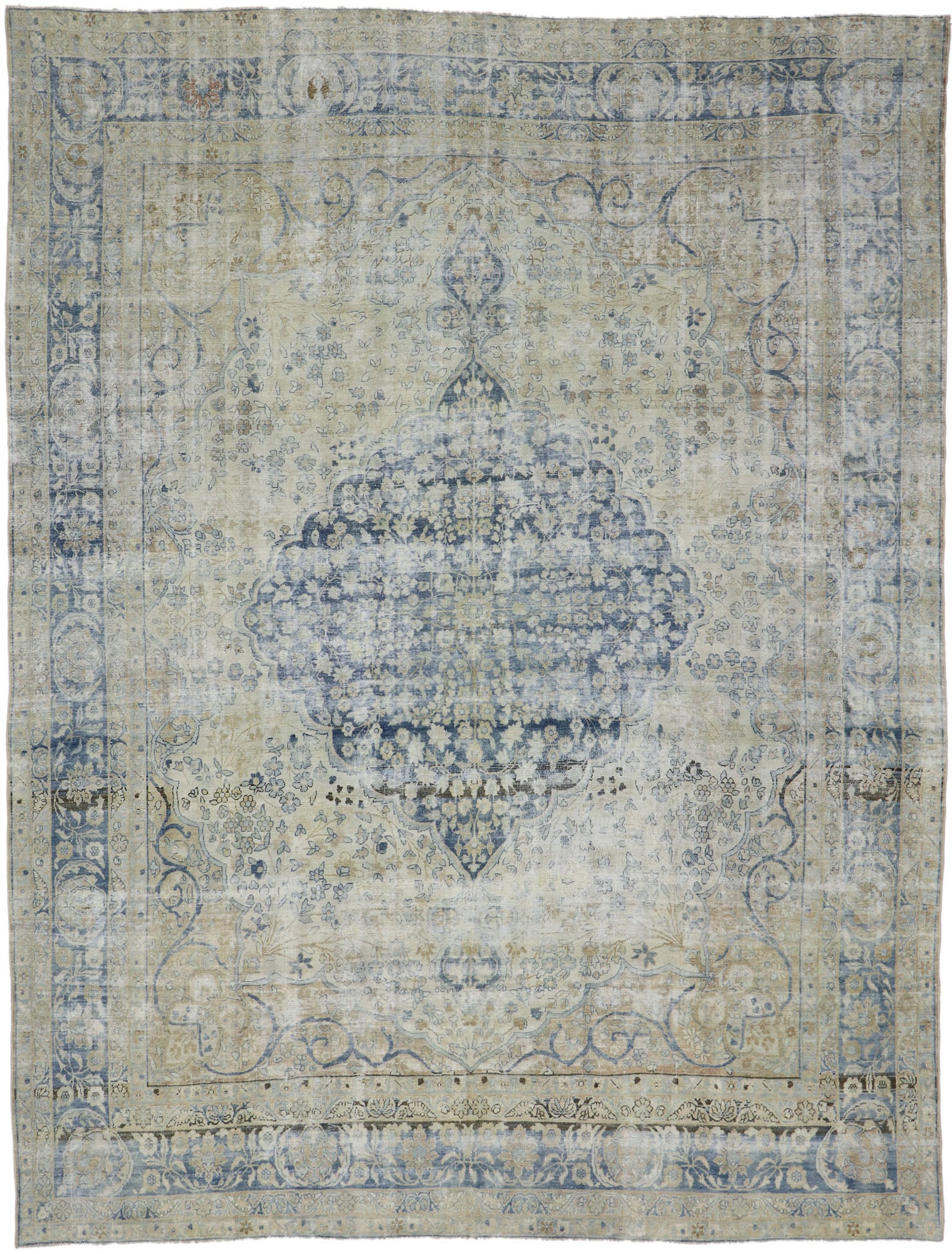 9 x 11 Antique Persian Kerman Rug 53654
