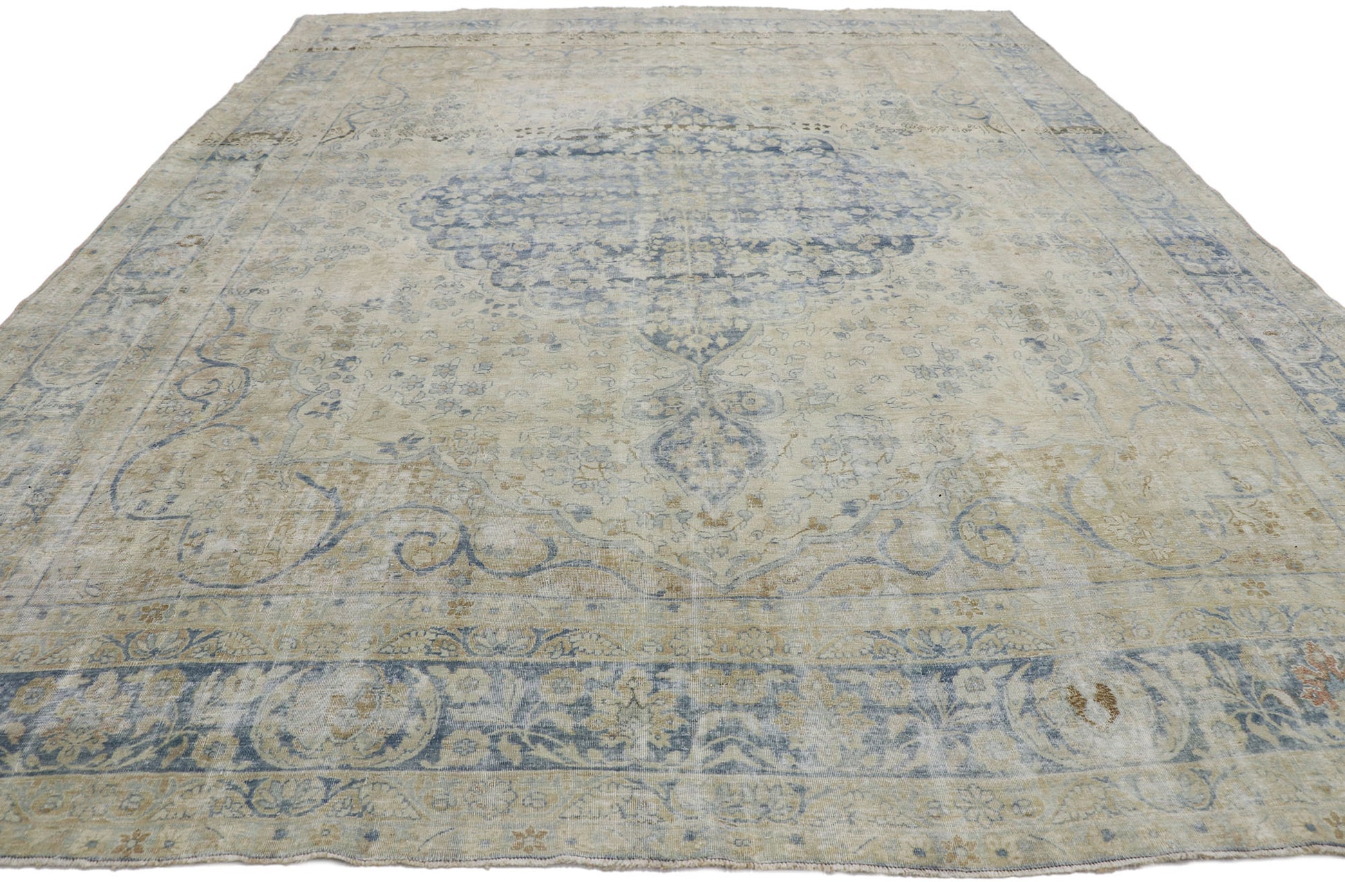 9 x 11 Antique Persian Kerman Rug 53654