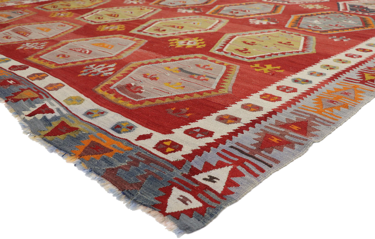 9 x 11 Vintage Turkish Kilim Rug 52655