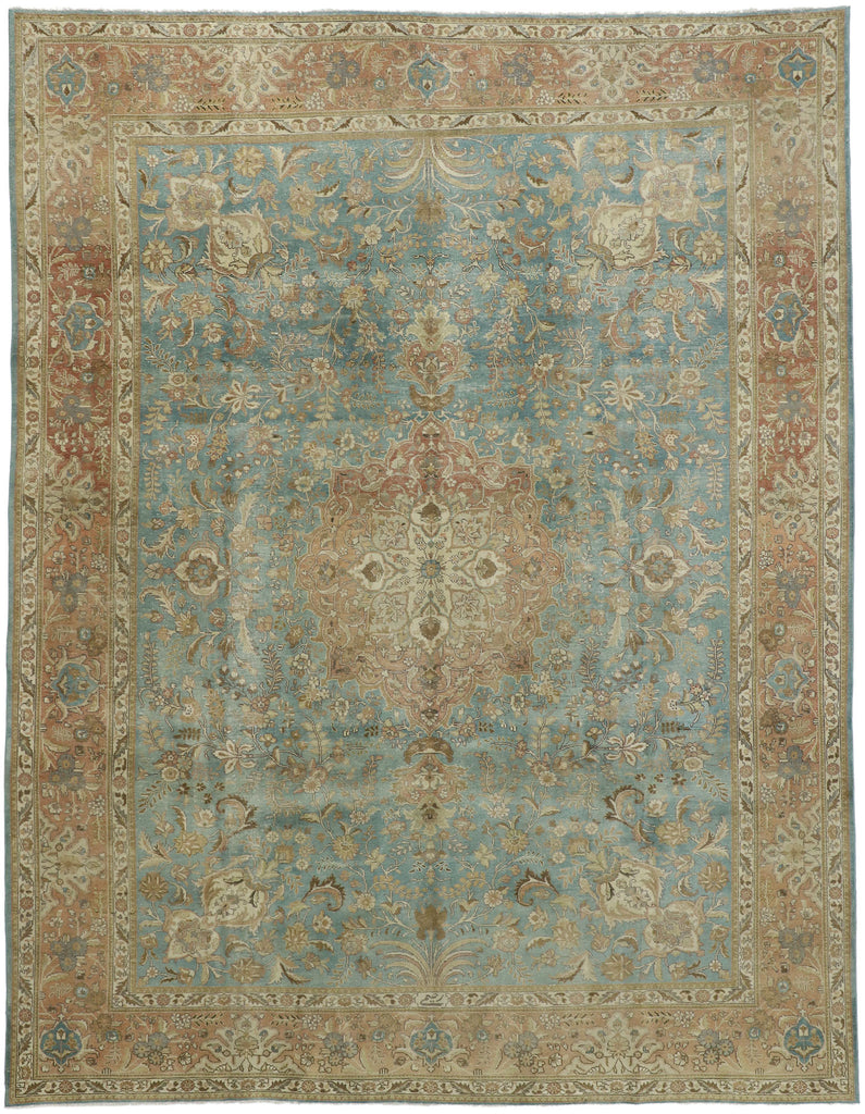 10 x 13 Vintage Persian Tabriz Rug 52664