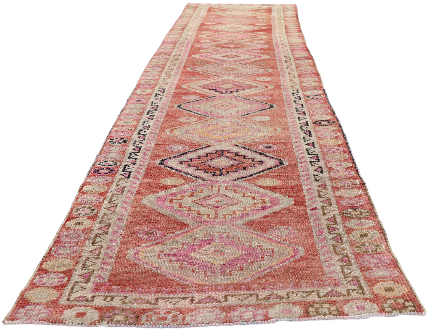 3 x 12 Vintage Turkish Oushak Rug 52665