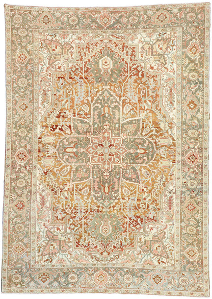 8 x 12 Antique Persian Heriz Rug 52667