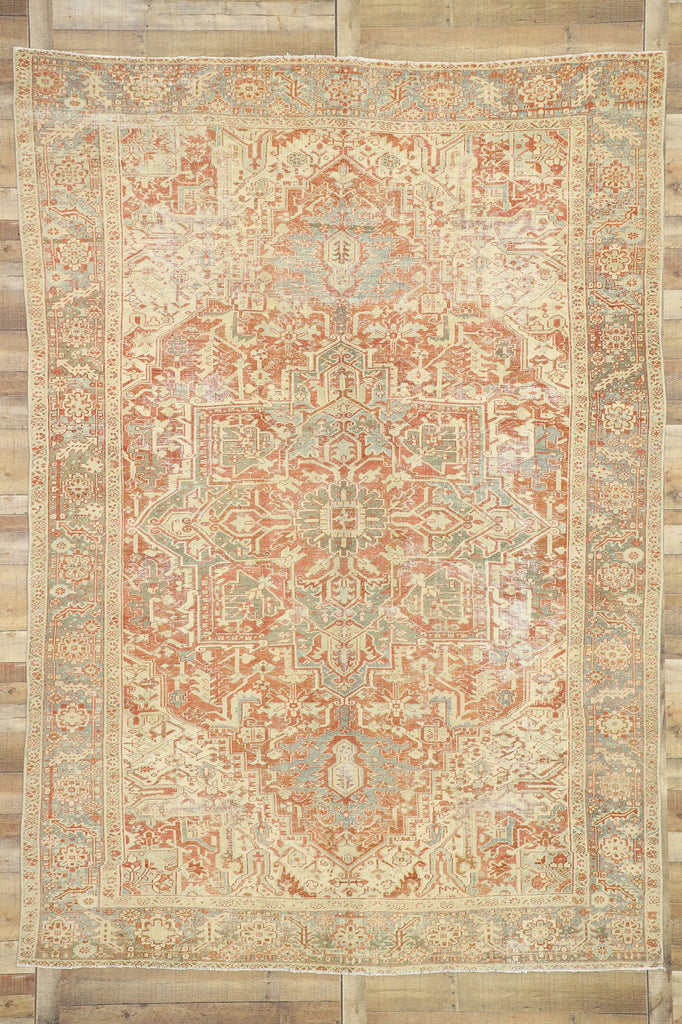 8 x 12 Antique Persian Heriz Rug 52668