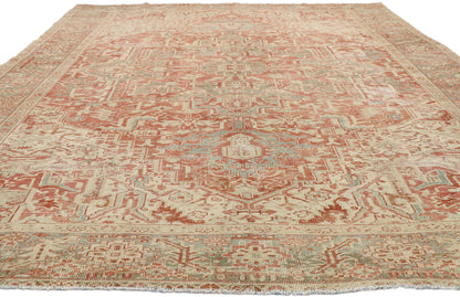 8 x 12 Antique Persian Heriz Rug 52668
