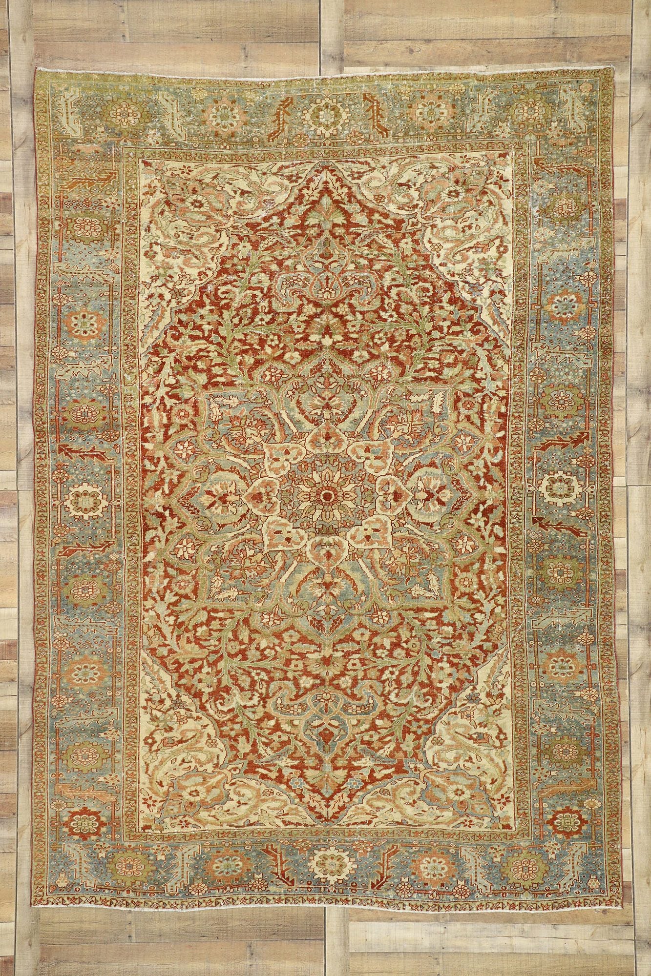 8 x 11 Antique Persian Heriz Rug 52670