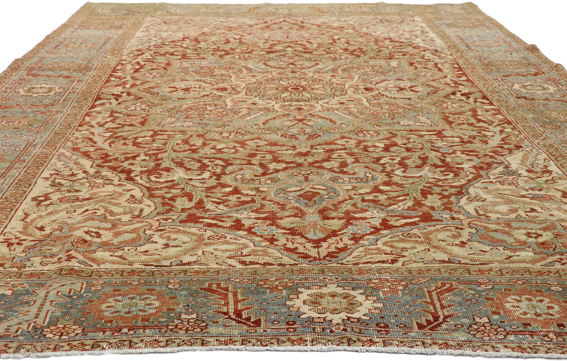 8 x 11 Antique Persian Heriz Rug 52670