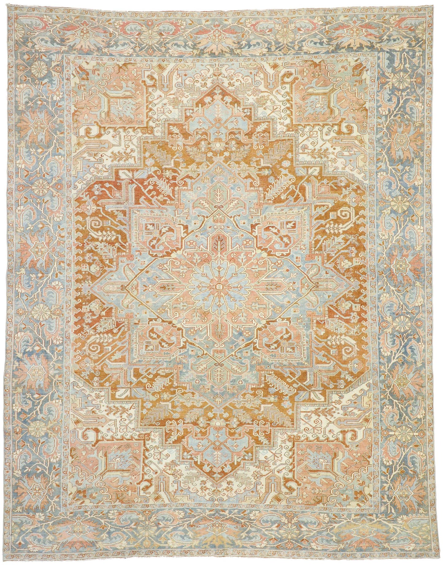 9 x 12 Antique Persian Heriz Rug 52671