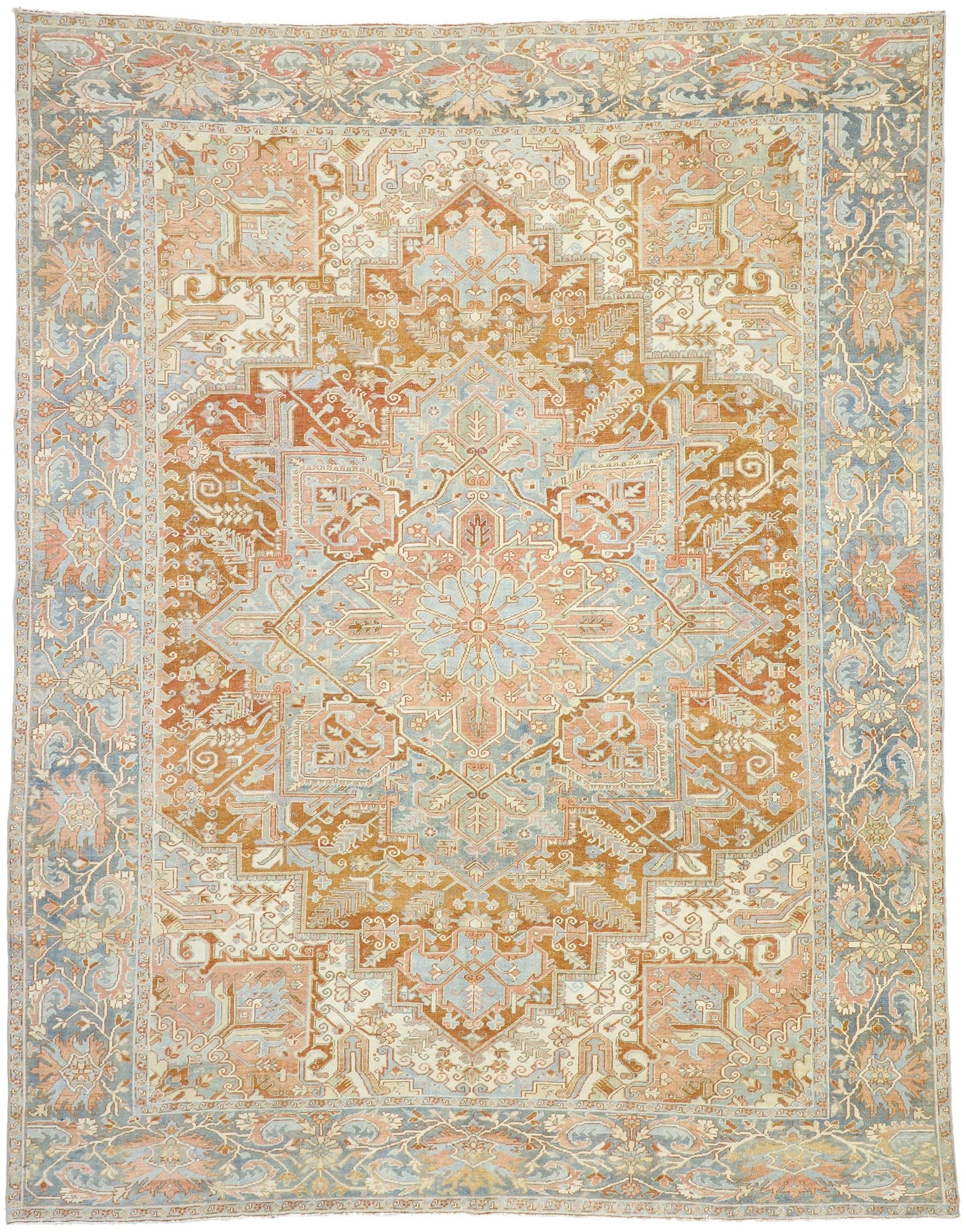 9 x 12 Antique Persian Heriz Rug 52671