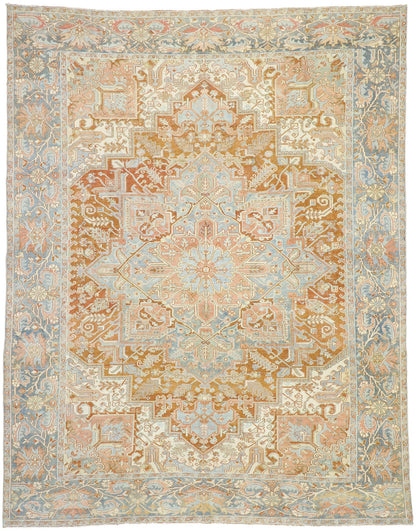9 x 12 Antique Persian Heriz Rug 52671