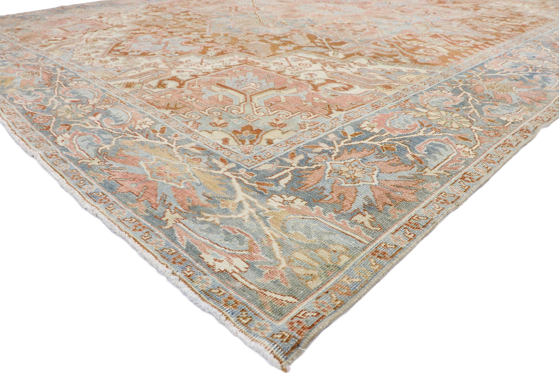 9 x 12 Antique Persian Heriz Rug 52671