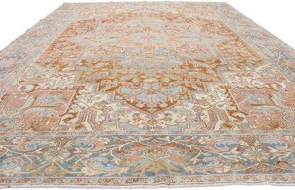 9 x 12 Antique Persian Heriz Rug 52671