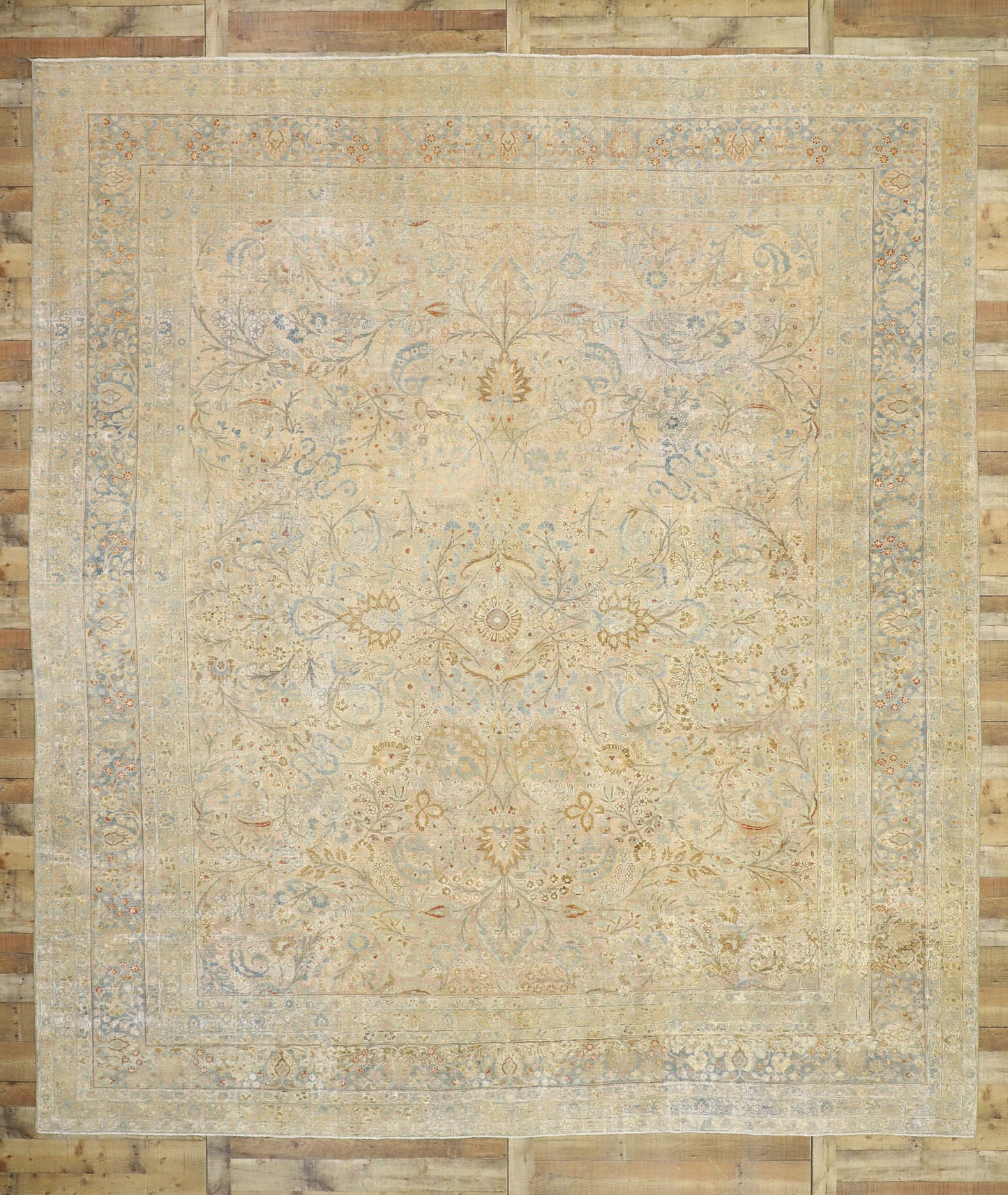 13 x 14 Antique Turkish Khorassan Rug 52678