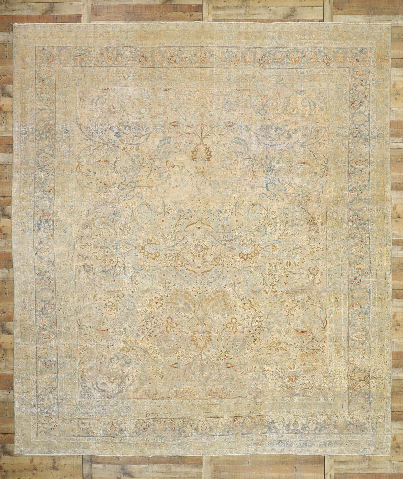 13 x 14 Antique Turkish Khorassan Rug 52678