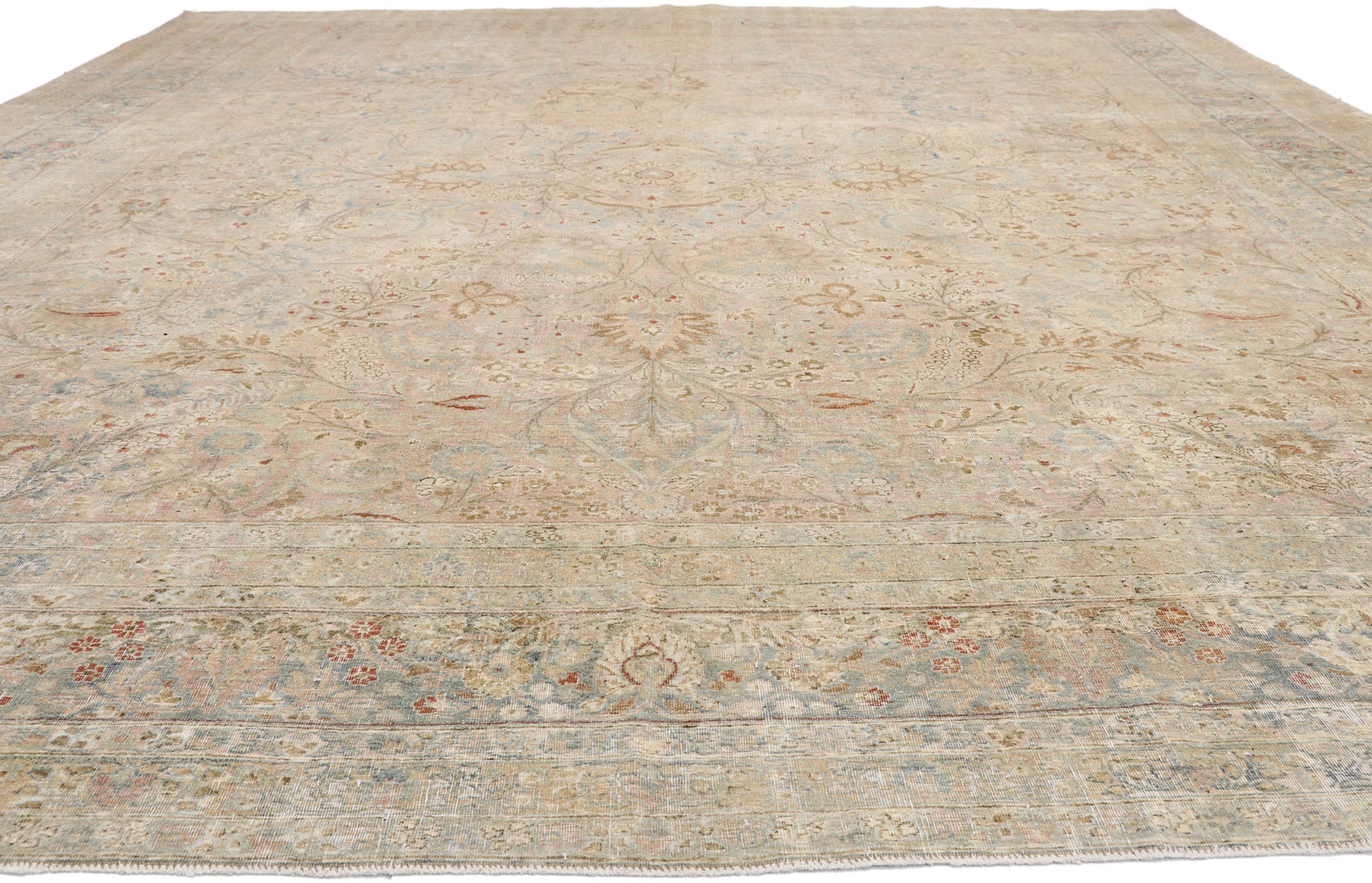13 x 14 Antique Turkish Khorassan Rug 52678