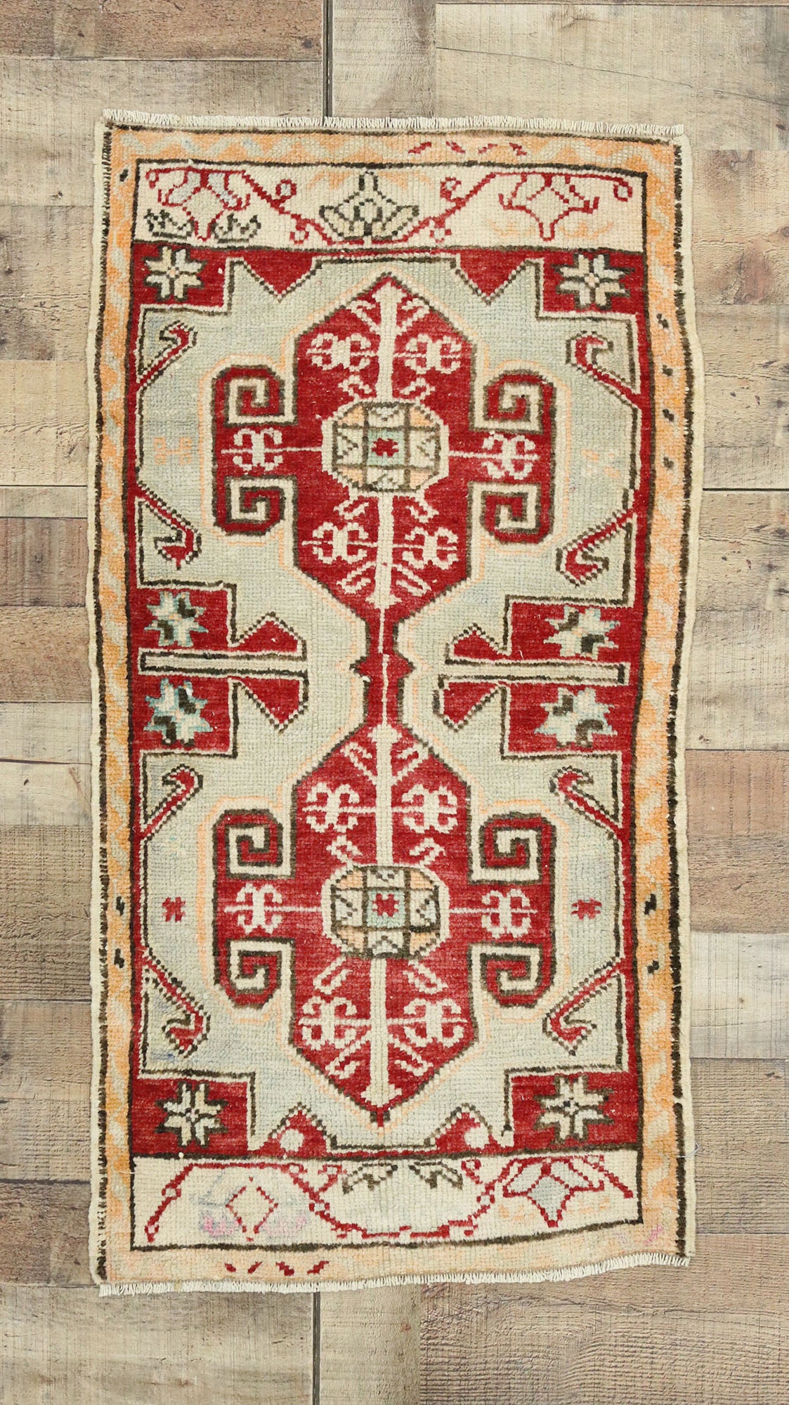 2 x 3 Vintage Turkish Oushak Rug 52691