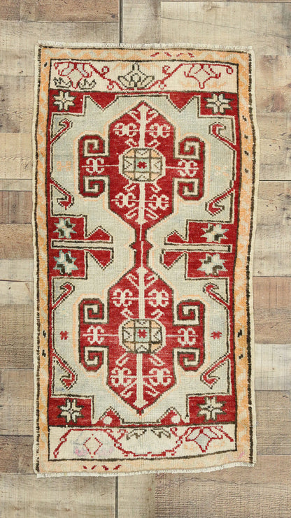 2 x 3 Vintage Turkish Oushak Rug 52691