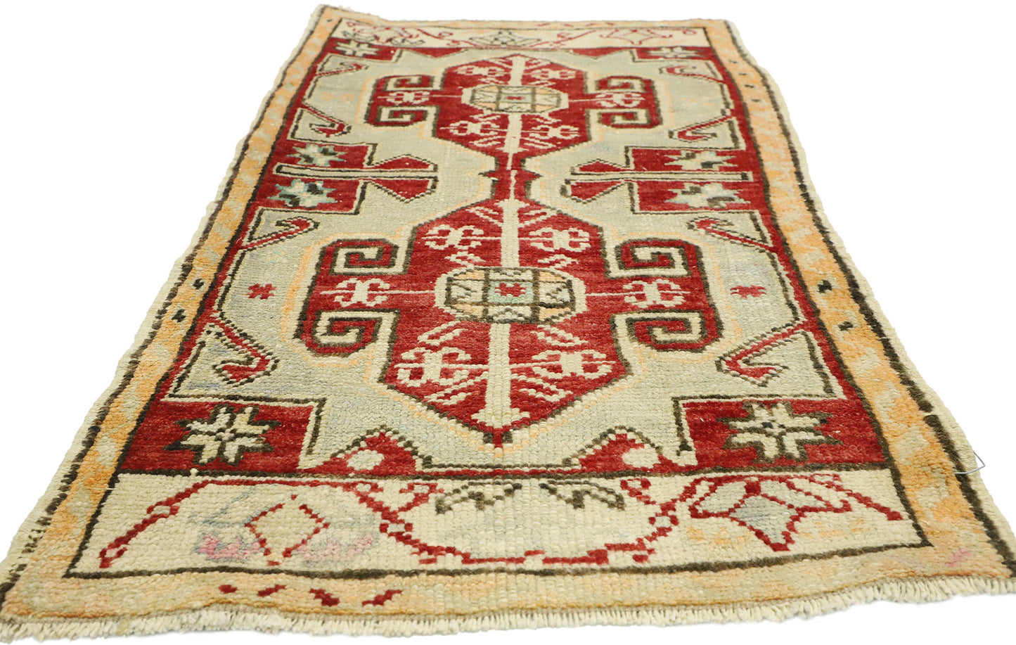 2 x 3 Vintage Turkish Oushak Rug 52691