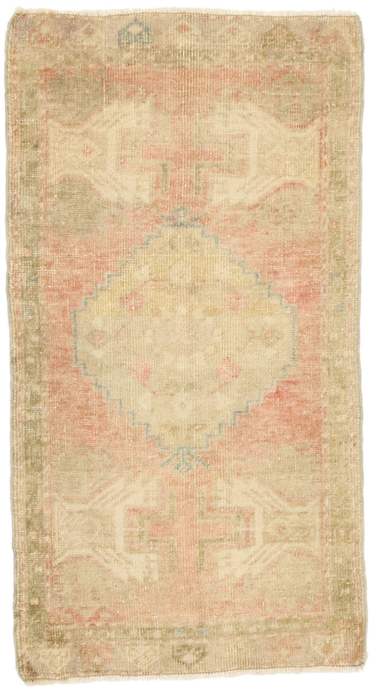 2 x 3 Vintage Turkish Oushak Rug 52694