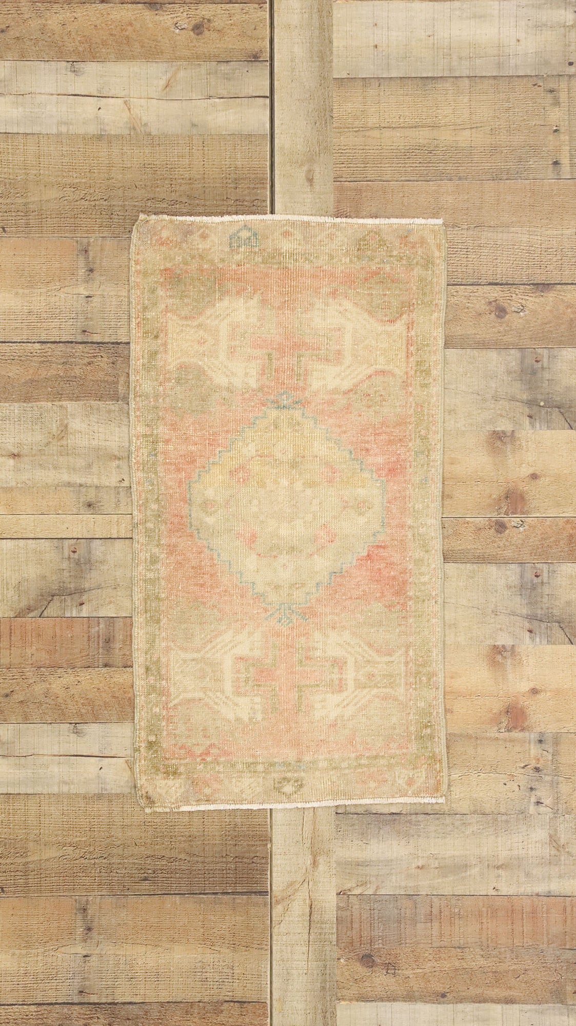 2 x 3 Vintage Turkish Oushak Rug 52694