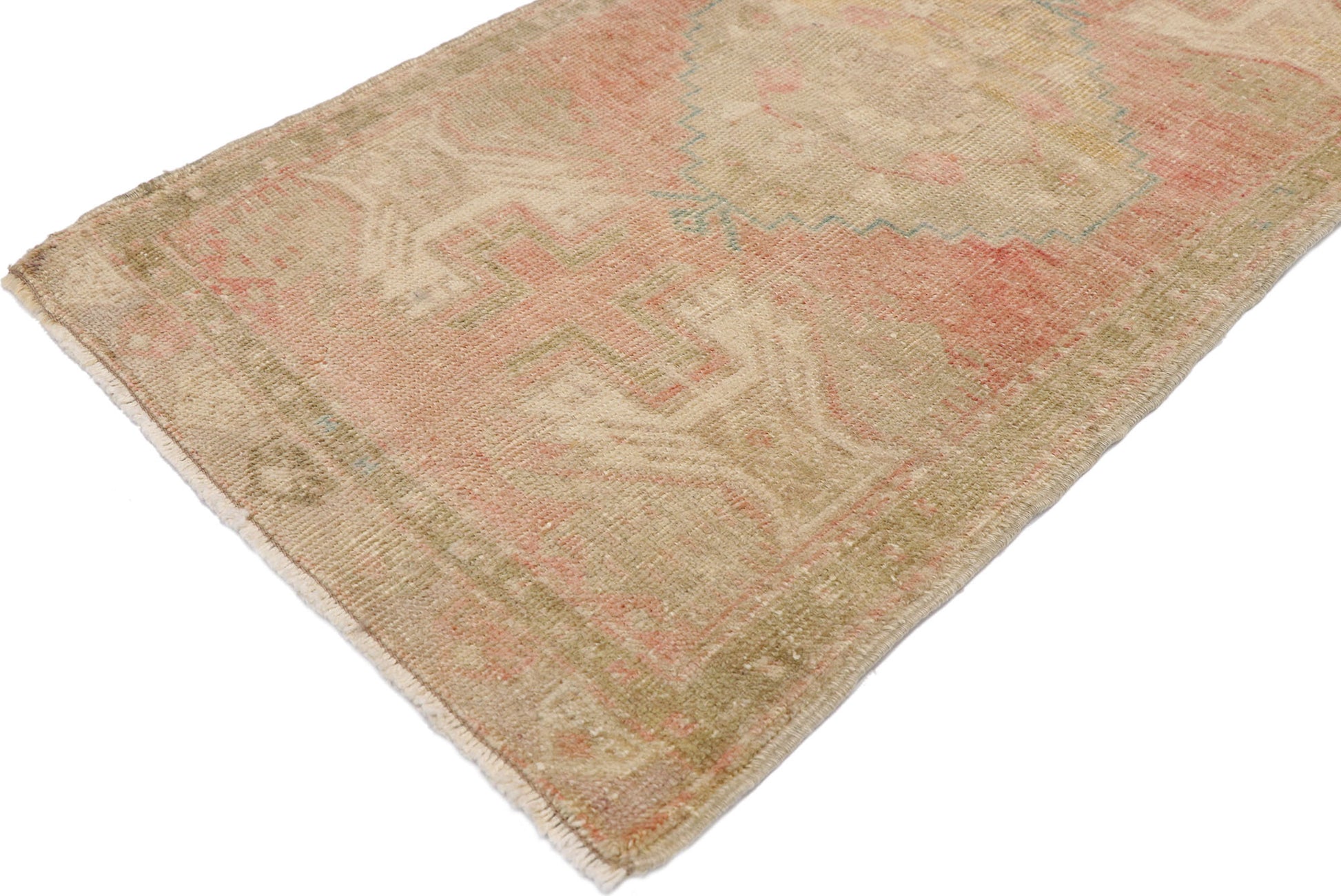2 x 3 Vintage Turkish Oushak Rug 52694