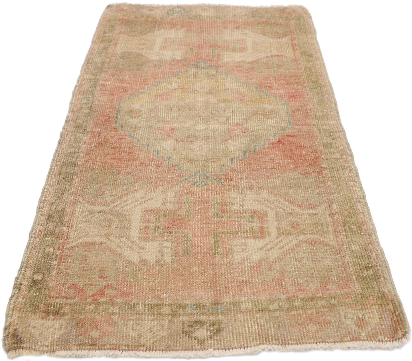 2 x 3 Vintage Turkish Oushak Rug 52694