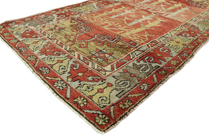3 x 6 Vintage Turkish Oushak Prayer Rug 52700