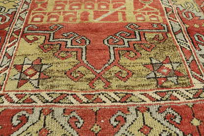 3 x 6 Vintage Turkish Oushak Prayer Rug 52700
