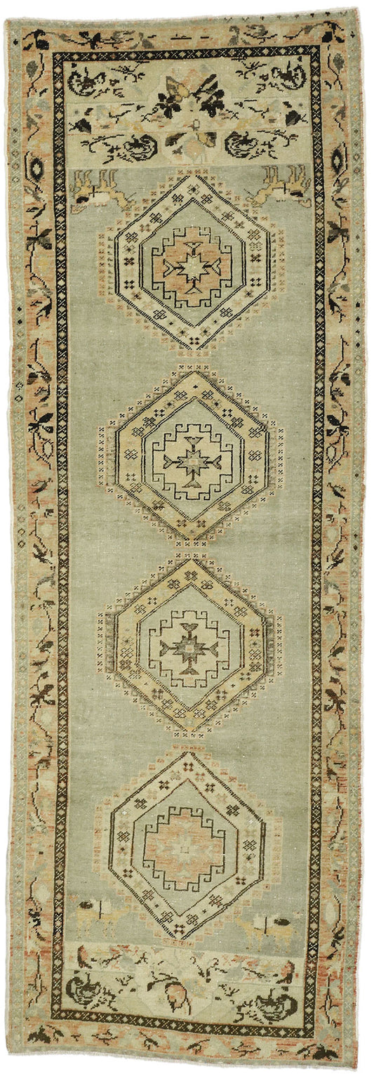 3 x 9 Vintage Turkish Oushak Rug 52703
