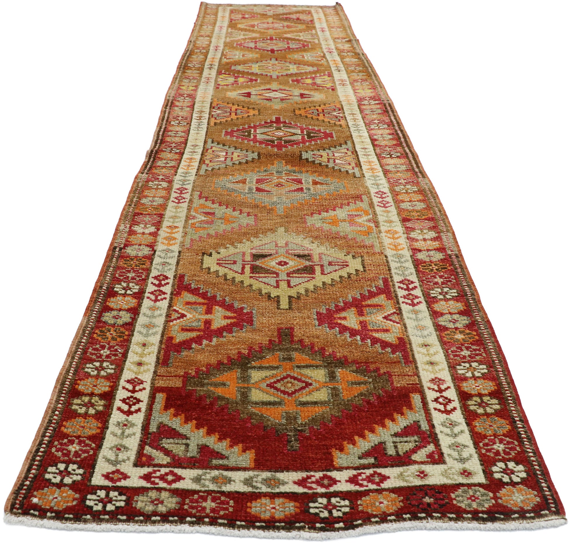3 x 12 Vintage Turkish Oushak Rug 52704