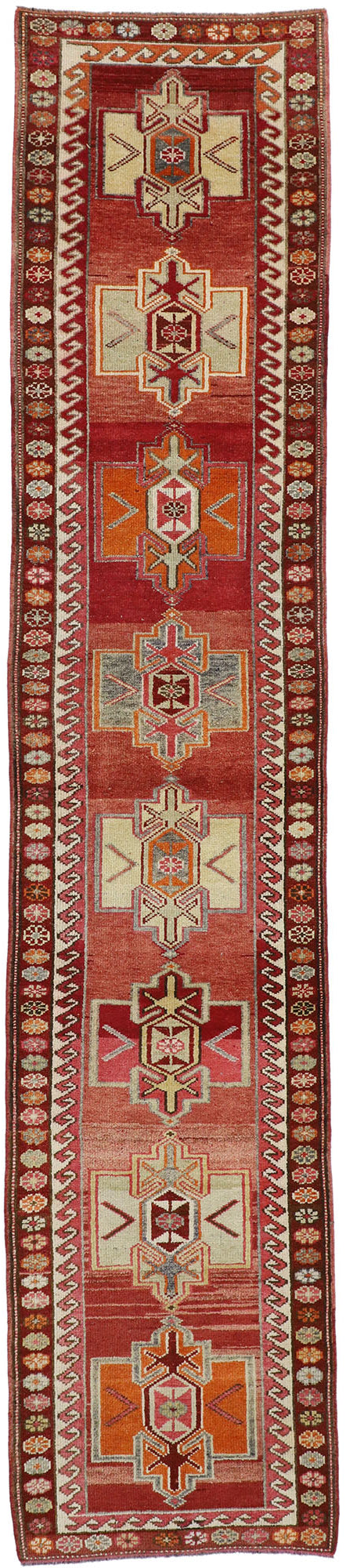 3 x 14 Vintage Oushak Runner 52708