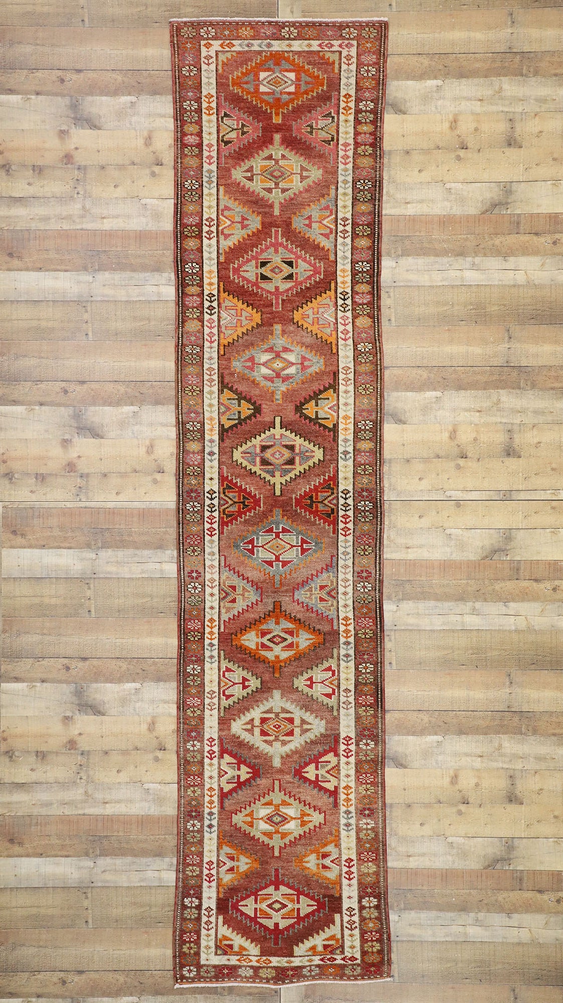 3 x 13 Vintage Oushak Runner 52709