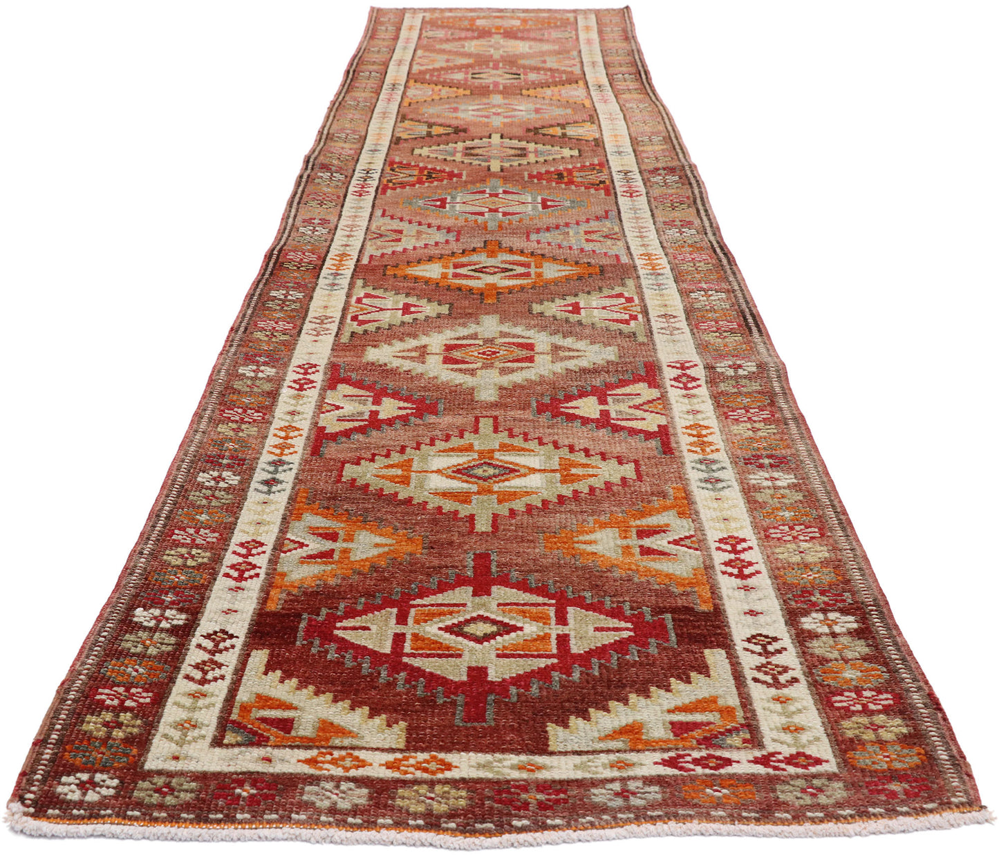 3 x 13 Vintage Oushak Runner 52709
